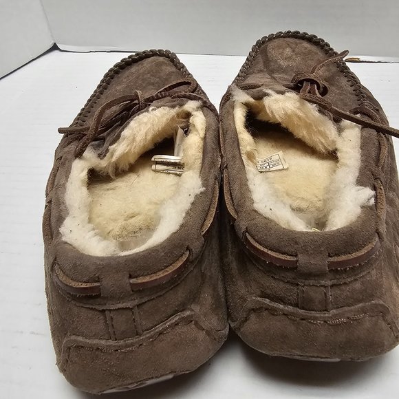 UGG Australia Womens Dakota Suede Sheepskin Moccasin Slip On Brown 5612 9 40 - Picture 6 of 15